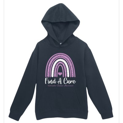 Find A Cure Testicular Cancer Awareness Day Rainbow Warrior Meaningful Gift Urban Pullover Hoodie