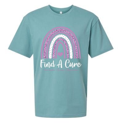 Find A Cure Testicular Cancer Awareness Day Rainbow Warrior Meaningful Gift Sueded Cloud Jersey T-Shirt