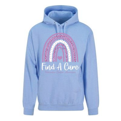 Find A Cure Testicular Cancer Awareness Day Rainbow Warrior Meaningful Gift Unisex Surf Hoodie