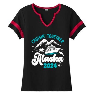 Funny Alaskan Cruise 2024 Gift Ladies Halftime Notch Neck Tee