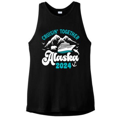 Funny Alaskan Cruise 2024 Gift Ladies PosiCharge Tri-Blend Wicking Tank