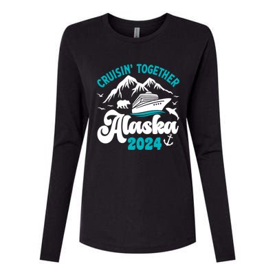 Funny Alaskan Cruise 2024 Gift Womens Cotton Relaxed Long Sleeve T-Shirt