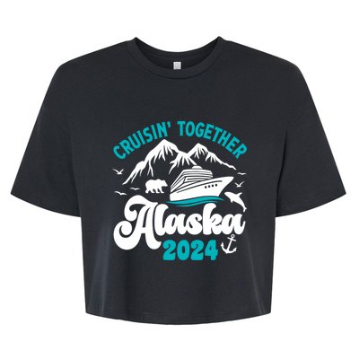 Funny Alaskan Cruise 2024 Gift Bella+Canvas Jersey Crop Tee