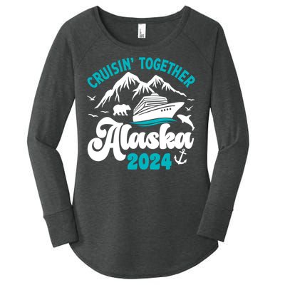 Funny Alaskan Cruise 2024 Gift Women's Perfect Tri Tunic Long Sleeve Shirt