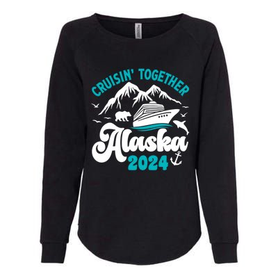 Funny Alaskan Cruise 2024 Gift Womens California Wash Sweatshirt