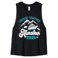 Funny Alaskan Cruise 2024 Gift Women's Racerback Cropped Tank