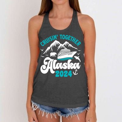 Funny Alaskan Cruise 2024 Gift Women's Knotted Racerback Tank