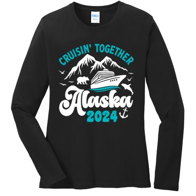 Funny Alaskan Cruise 2024 Gift Ladies Long Sleeve Shirt