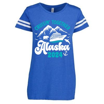 Funny Alaskan Cruise 2024 Gift Enza Ladies Jersey Football T-Shirt