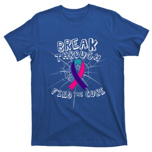 Find A Cure Thyroid Cancer Awareness Ribbon Funny Gift T-Shirt