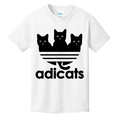 Funny Adicats Cute Cat Lover Pocket Cat Cat Mom Black Cat Kids T-Shirt