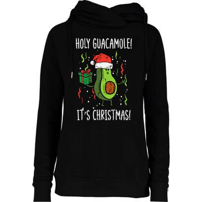 Festive Avocado Christmas Celebration Womens Funnel Neck Pullover Hood