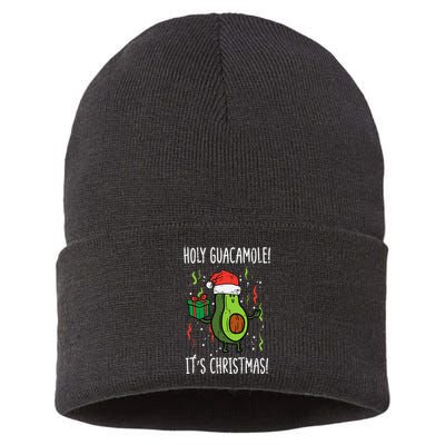 Festive Avocado Christmas Celebration Sustainable Knit Beanie