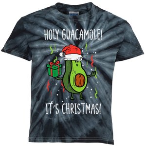 Festive Avocado Christmas Celebration Kids Tie-Dye T-Shirt