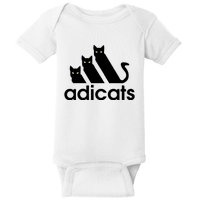 Funny Adicats Cute Cat Lover Pocket Cat Cat Mom Black Cat Baby Bodysuit