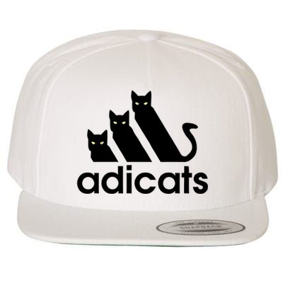 Funny Adicats Cute Cat Lover Pocket Cat Cat Mom Black Cat Wool Snapback Cap