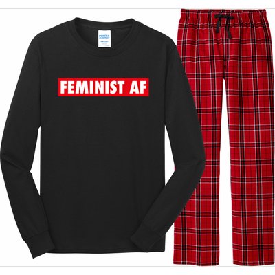 Feminist Af Cute Gift Long Sleeve Pajama Set