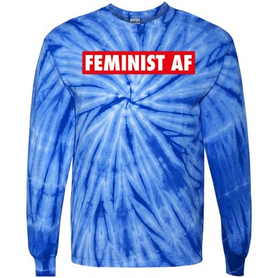 Feminist Af Cute Gift Tie-Dye Long Sleeve Shirt