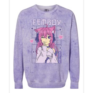 Femboy Anime Cute Little Femboy Colorblast Crewneck Sweatshirt