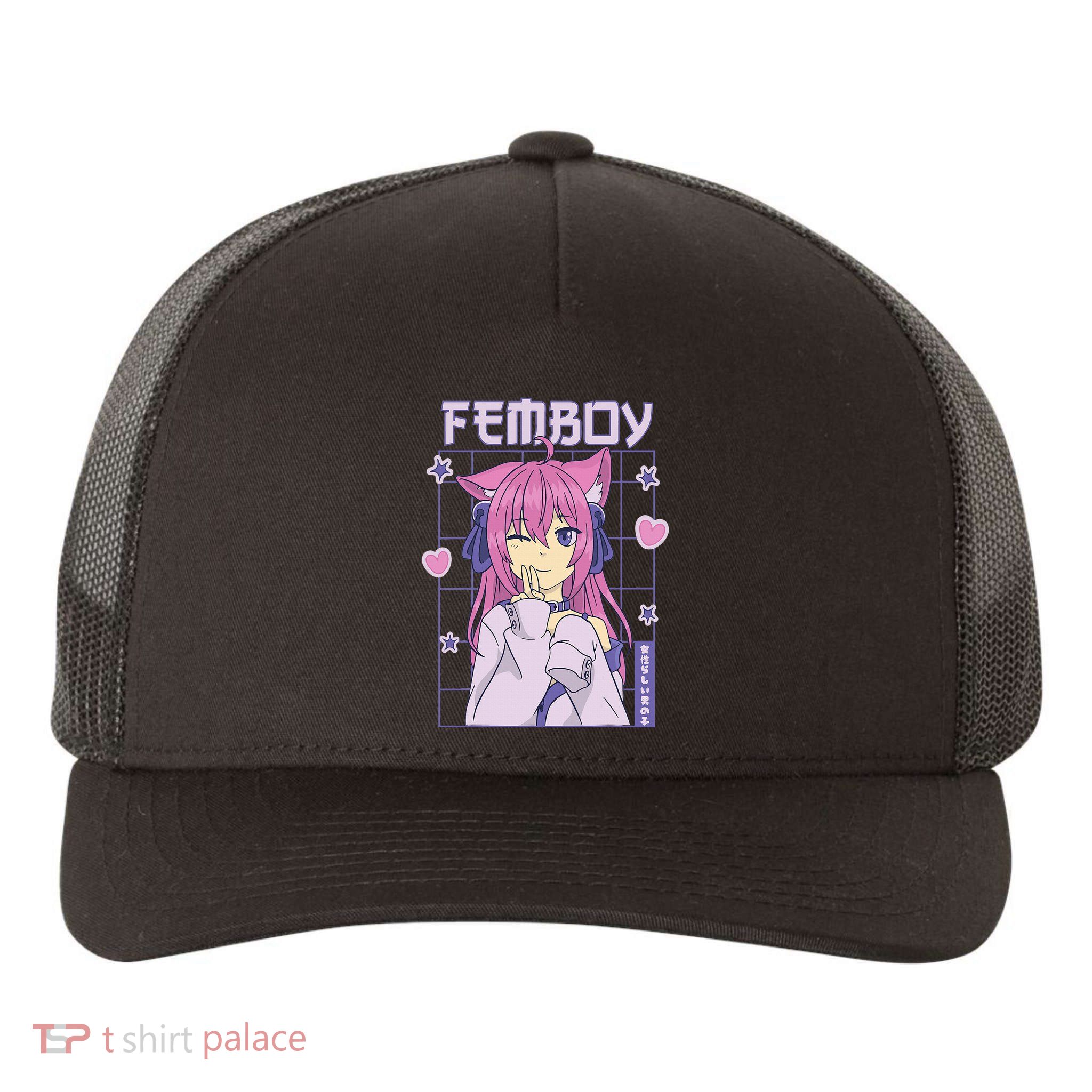Femboy Anime Cute Little Femboy Yupoong Adult 5-Panel Trucker Hat