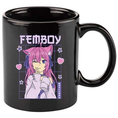 Femboy Anime Cute Little Femboy 11oz C Handle Ceramic Mug