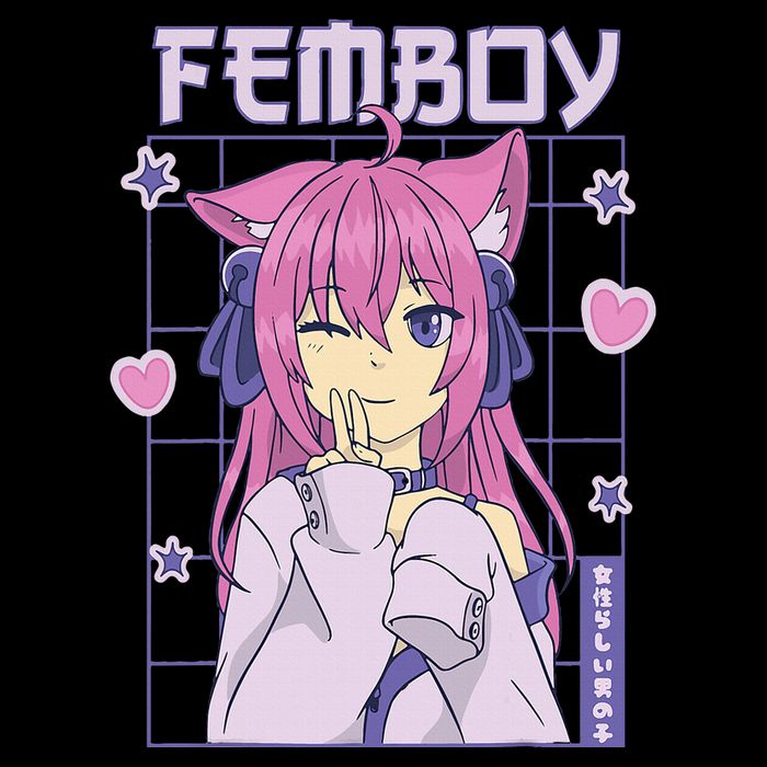 Femboy Anime Cute Little Femboy 16 in Basic Backpack