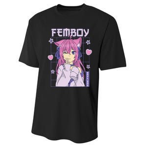 Femboy Anime Cute Little Femboy Performance Sprint T-Shirt