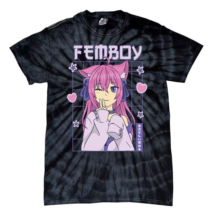 Femboy Anime Cute Little Femboy Tie-Dye T-Shirt