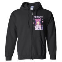 Femboy Anime Cute Little Femboy Full Zip Hoodie