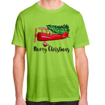 Funny Airplane Christmas Light Tree Airplane Pajama Xmas Cute Gift Adult ChromaSoft Performance T-Shirt