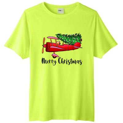 Funny Airplane Christmas Light Tree Airplane Pajama Xmas Cute Gift Tall Fusion ChromaSoft Performance T-Shirt