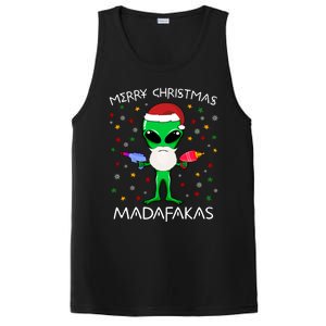 Funny Alien Christmas Cool Gift Merry Christmas Pew Madafakas Funny Gift PosiCharge Competitor Tank