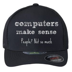 Funny Autism Computers Flexfit Unipanel Trucker Cap