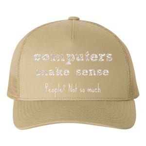 Funny Autism Computers Yupoong Adult 5-Panel Trucker Hat