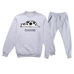 Farm Animal Cow Premium Crewneck Sweatsuit Set