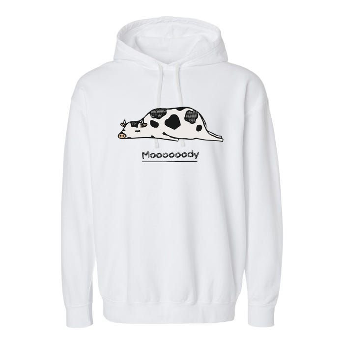 Farm Animal Cow Garment-Dyed Fleece Hoodie