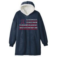 Funny and cool school,teacher, American flag Pi day Hooded Wearable Blanket