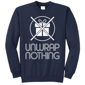 Funny Anti Christmas Grumpy Christmas Unwrap Nothing Sweatshirt