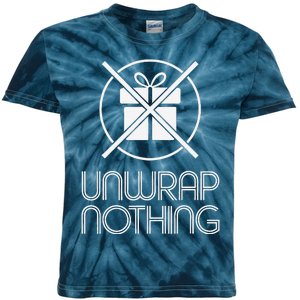 Funny Anti Christmas Grumpy Christmas Unwrap Nothing Kids Tie-Dye T-Shirt