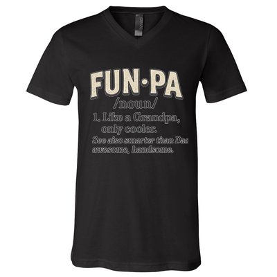 Fun-Pa: A Cool Twist on Grandpa V-Neck T-Shirt