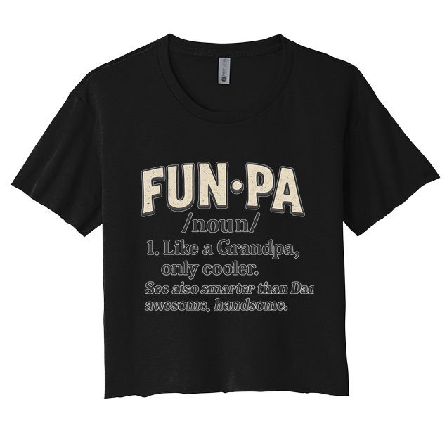 Fun-Pa: A Cool Twist on Grandpa Crop Top