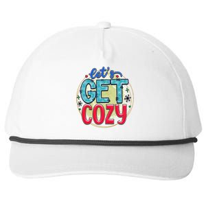 Fun And Cute LetS Get Cozy New Snowy Winter Novelty Gift Funny Gift Snapback Five-Panel Rope Hat