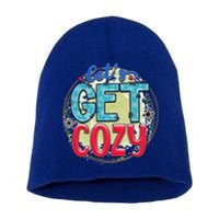 Fun And Cute LetS Get Cozy New Snowy Winter Novelty Gift Funny Gift Short Acrylic Beanie