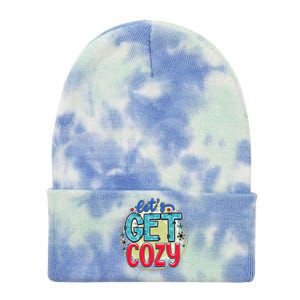 Fun And Cute LetS Get Cozy New Snowy Winter Novelty Gift Funny Gift Tie Dye 12in Knit Beanie