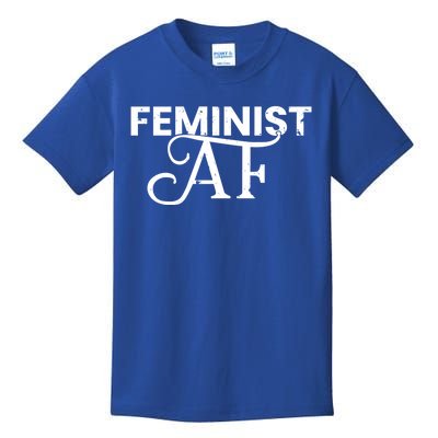 Feminist Af Cute Gift Distressed Vintage Style Gift Kids T-Shirt