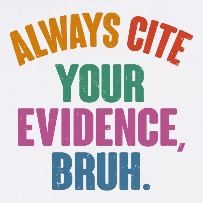 Funny Always Cite Your Evidence Bruh Wool Snapback Cap