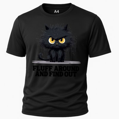 Funny Angry Cat Fluff Around And Find Out Cute Gift Cooling Performance Crew T-Shirt