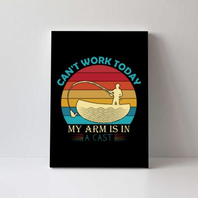 Fishing Arm Cast Pun Canvas