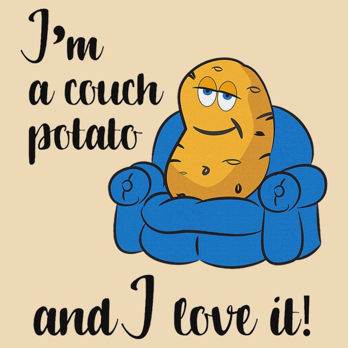 Funny Adult Couch Potato Bag