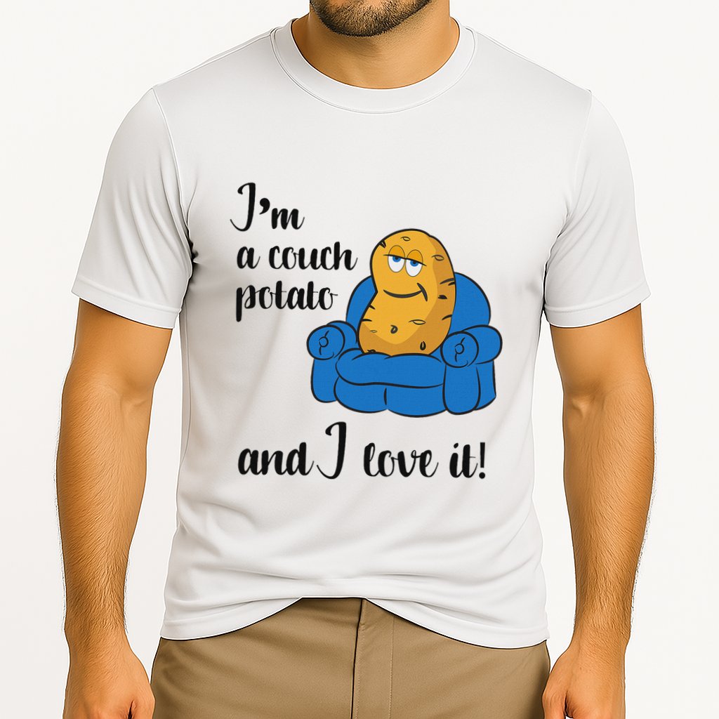 Funny Adult Couch Potato Cooling Performance Crew T-Shirt